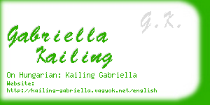 gabriella kailing business card
